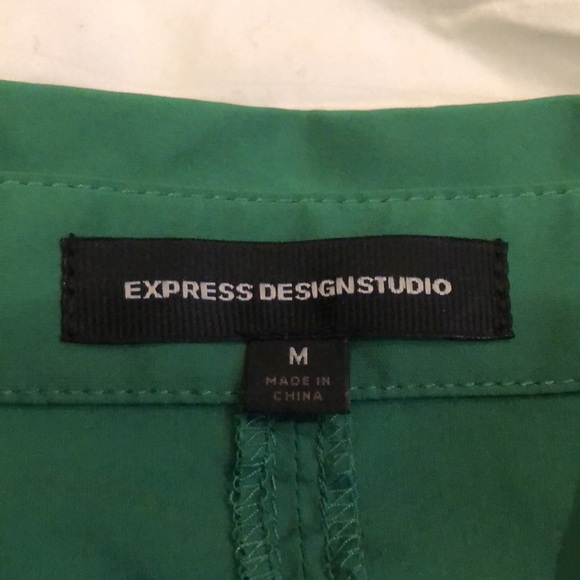 Express Tops Emerald Green Dress Shirt Poshmark